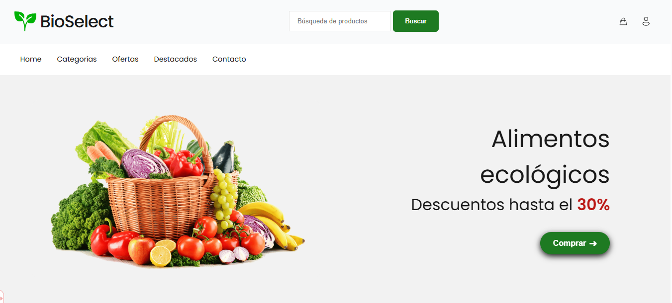 Ejemplo de página web con contraste de colores validado según WCAG AA
